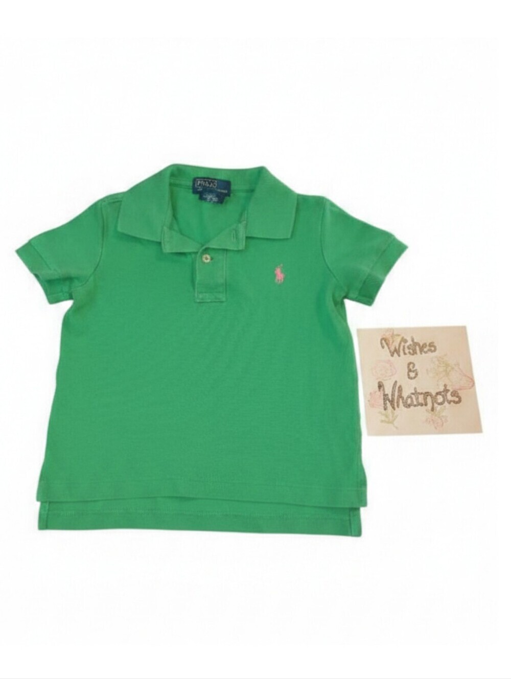 🔥5/$25🔥Polo Ralph Lauren Shirt Toddler Girls 2T Green Pink Horse